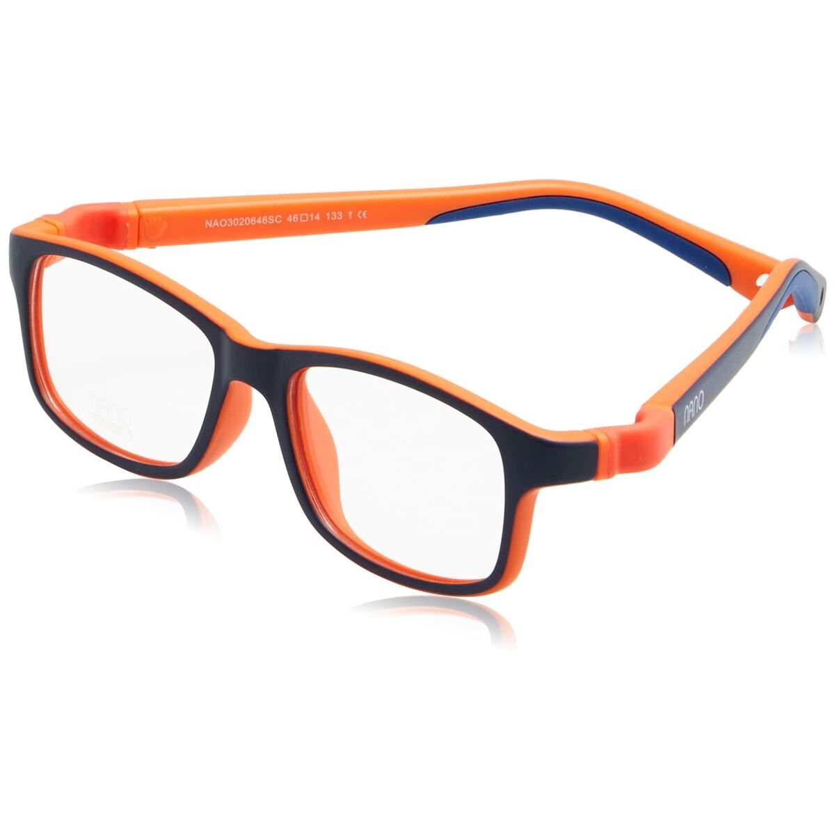 Glassramme Unisex Nanovista Crew BB 3.0 Oransje Marineblå